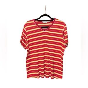 Basic Editions V Neck Shirt - Red - Size L